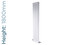 DQ-ARDENT3-1800-W-TH - DQ Ardent Vertical 3 Column Radiator H1800mm X W392mm White DQ-ARDENT3-1800-W-TH - DQ Ardent Vertical 3 Column Radiator H1800mm X W392mm White